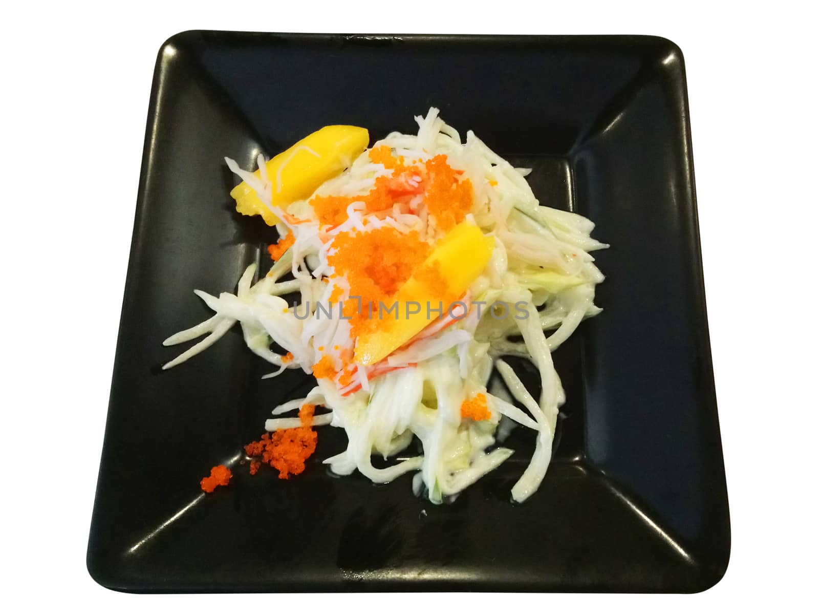 Kani vegetable salad Japanese food serve in the restaurant menu