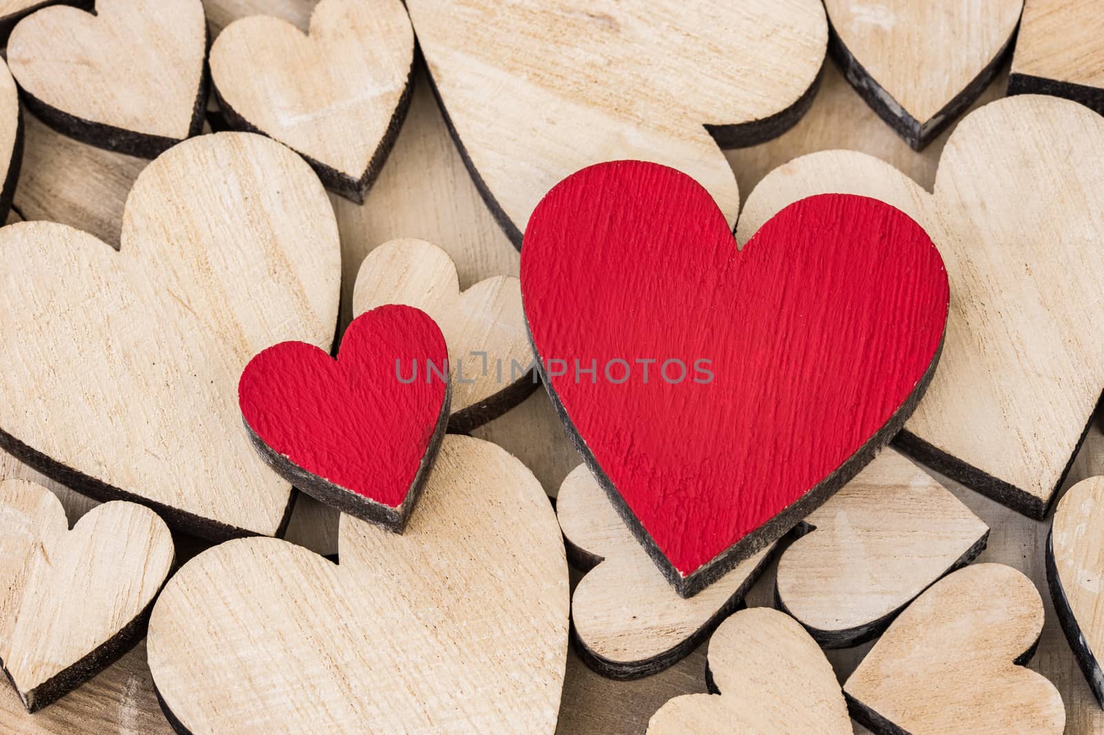 Background for Valentines day with many romantic love hearts 