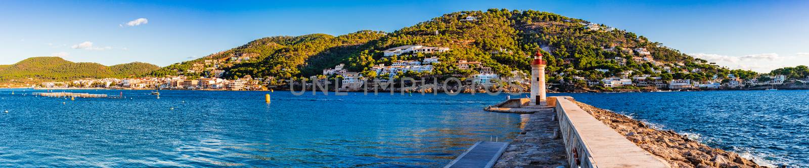 Panorama of Port de Andratx, Majorca island, Spain