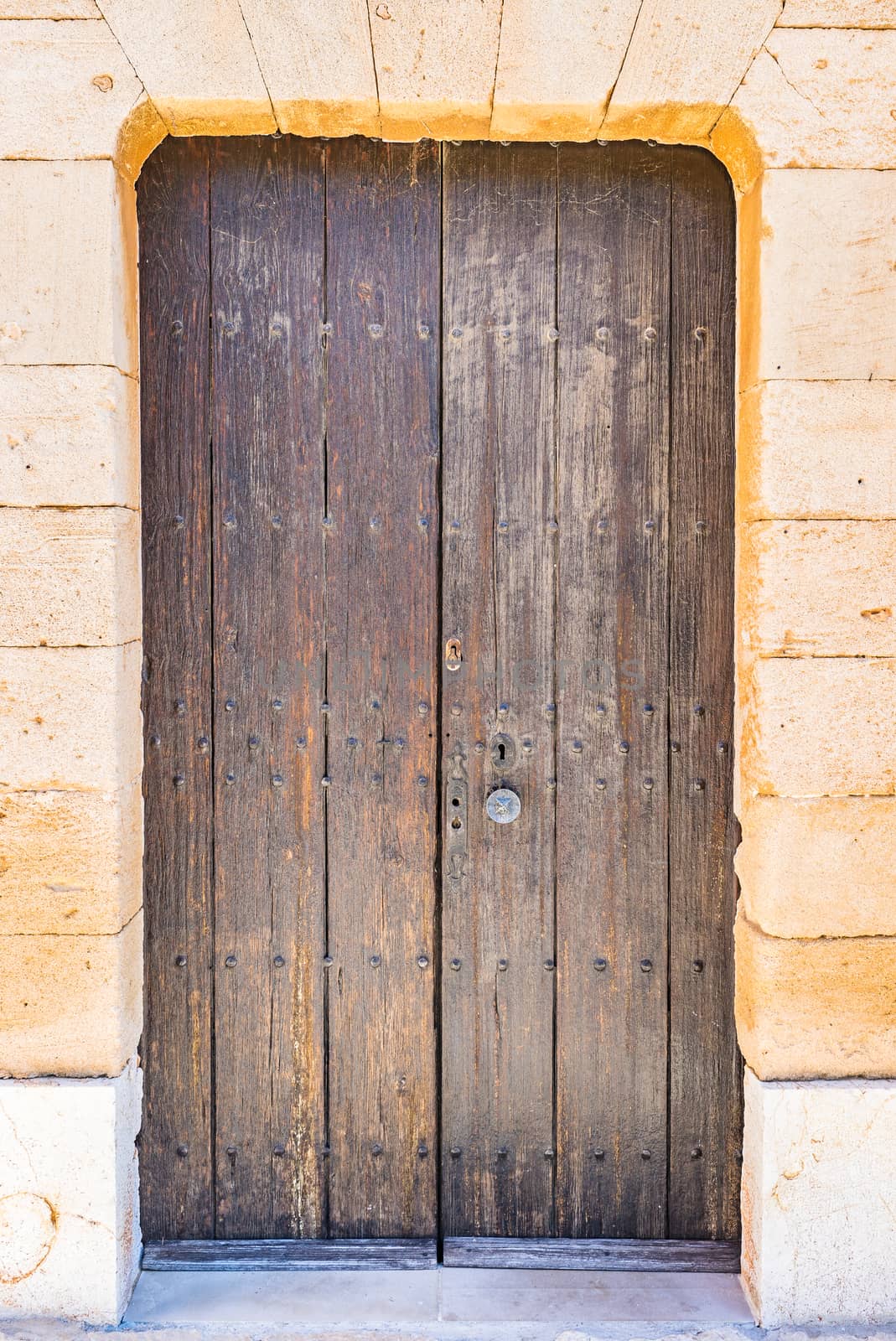Close-up of old wooden door