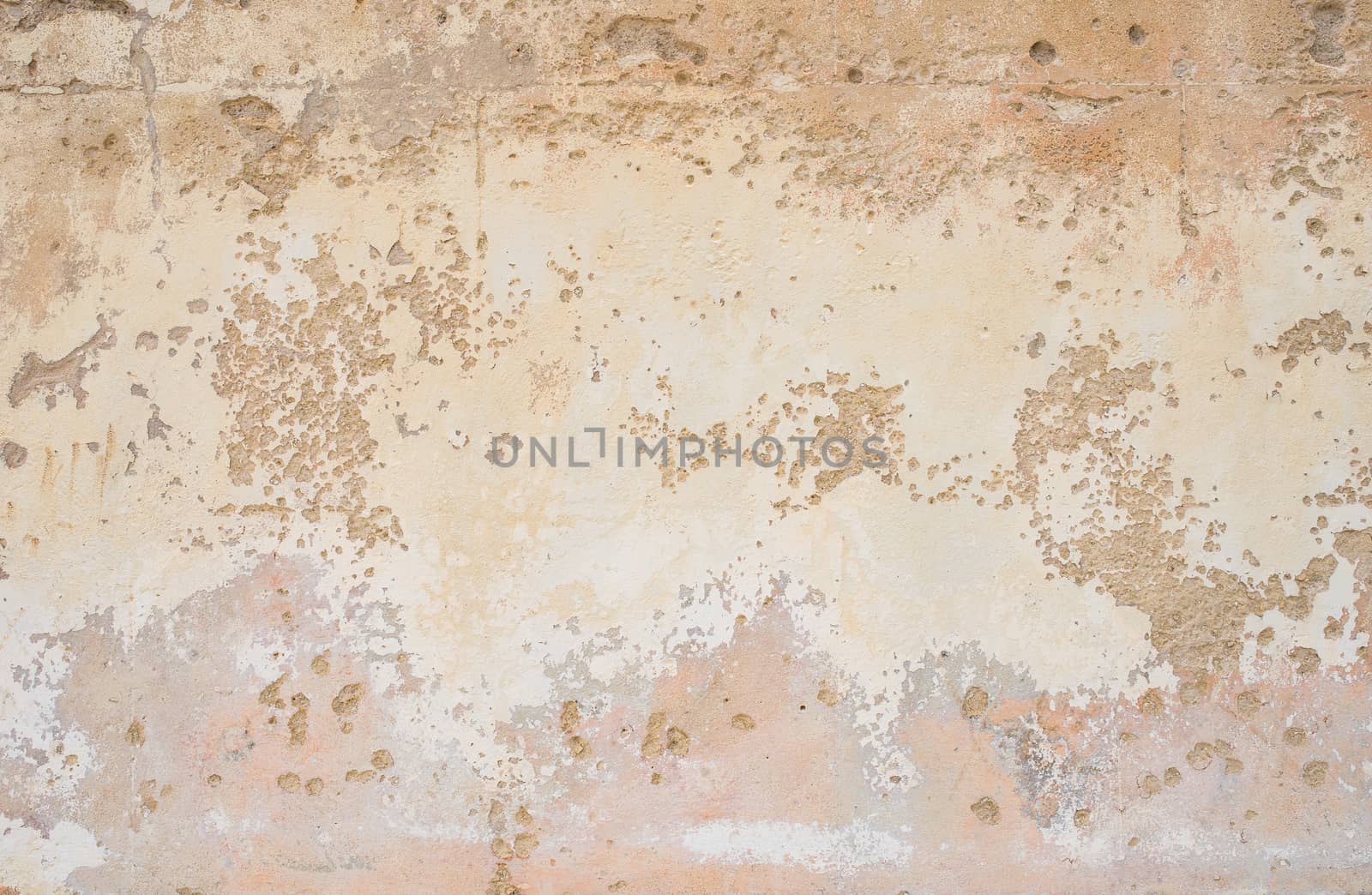 Vintage wall with peeling paint plaster