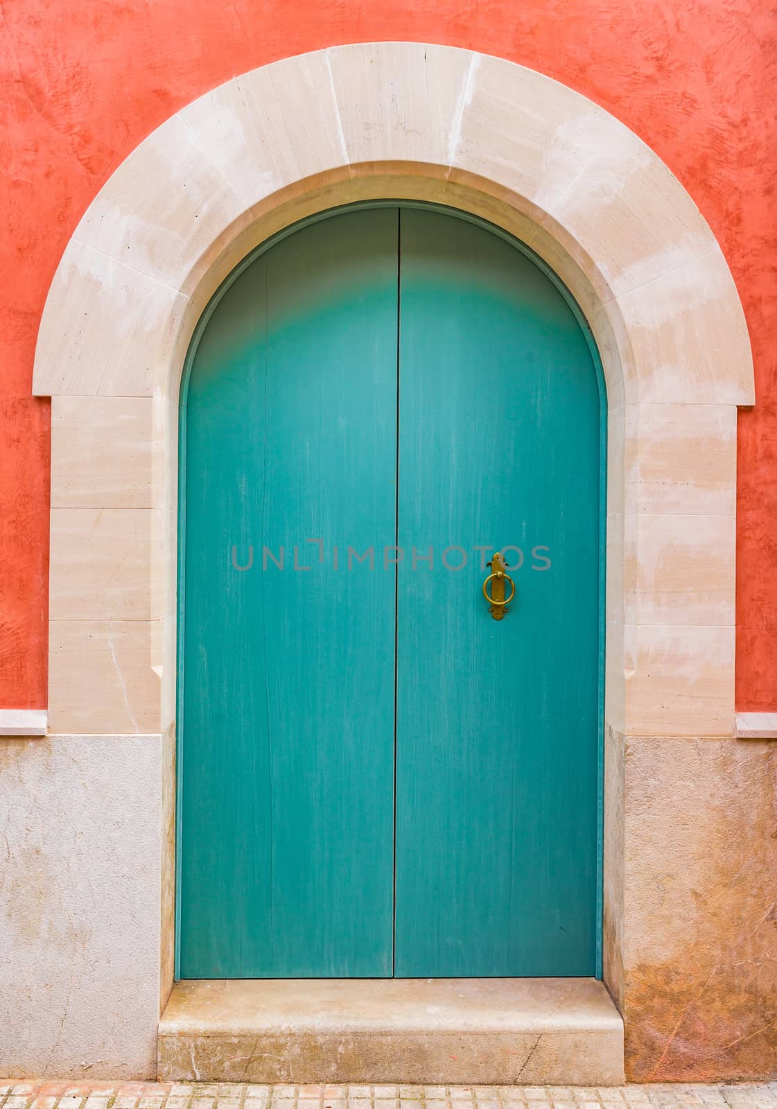 Close-up of mediterranean house door