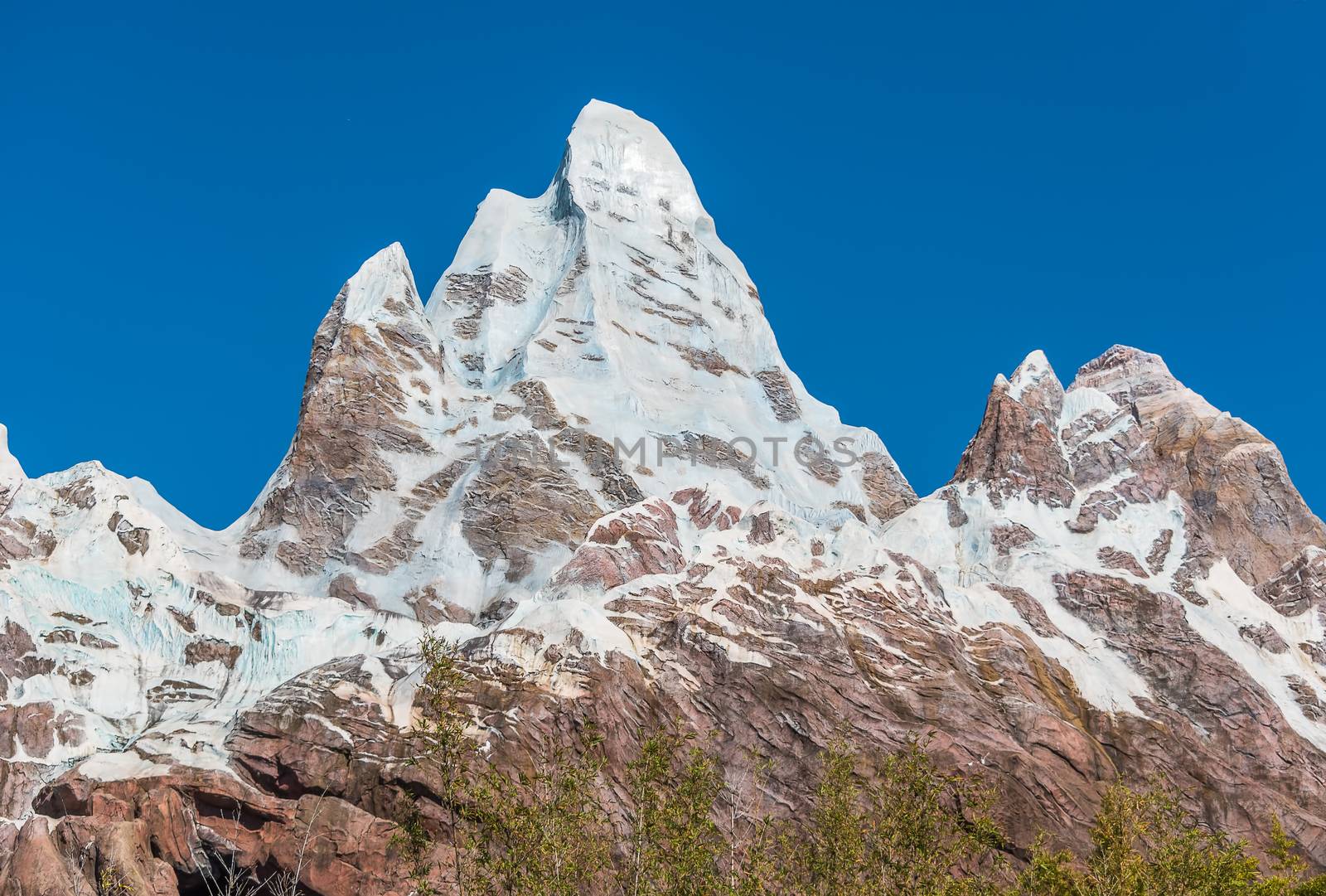 Artificial Mountain with Snow