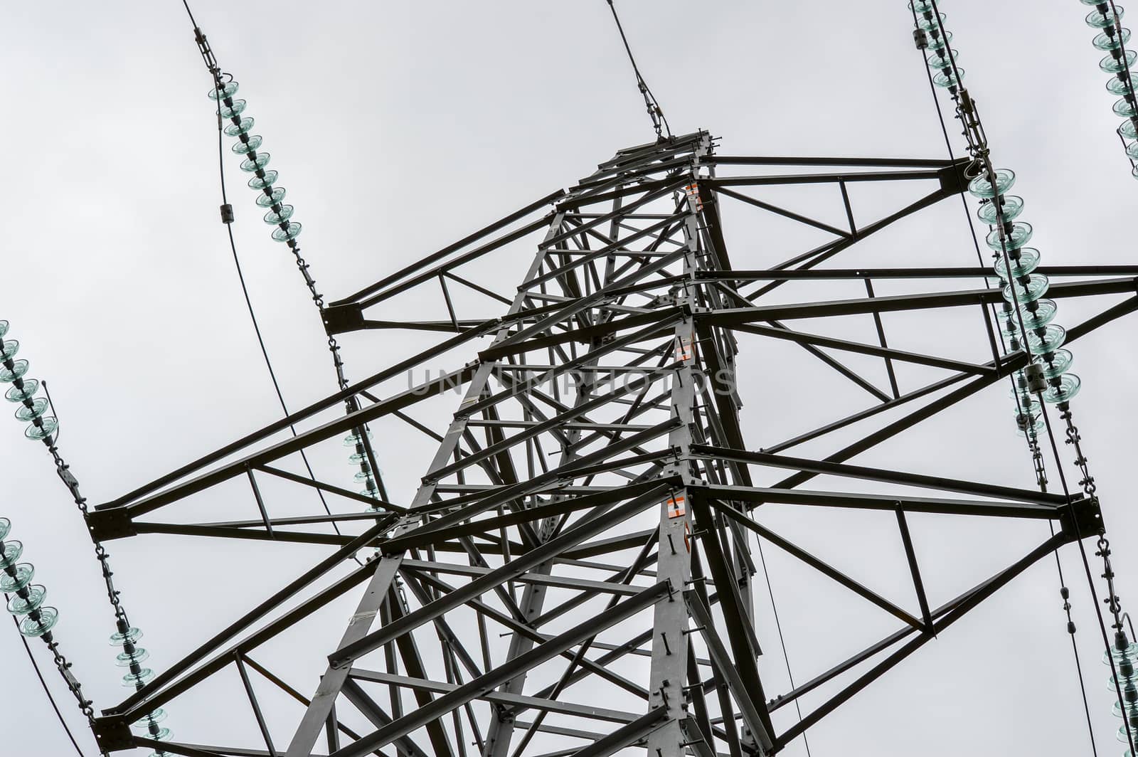 Close Up View of an Electricity Pylon