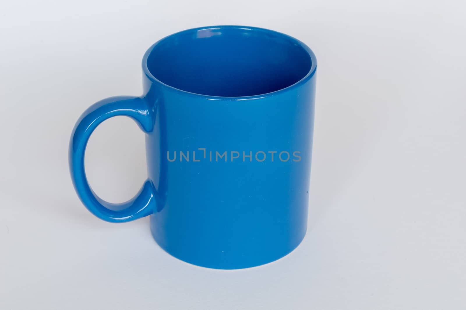 Blue mug isolated on a white background