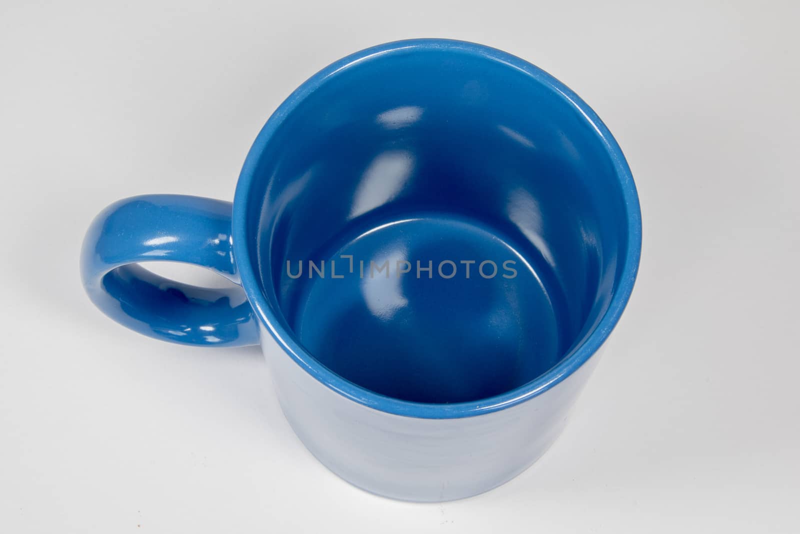 Blue mug isolated on a white background