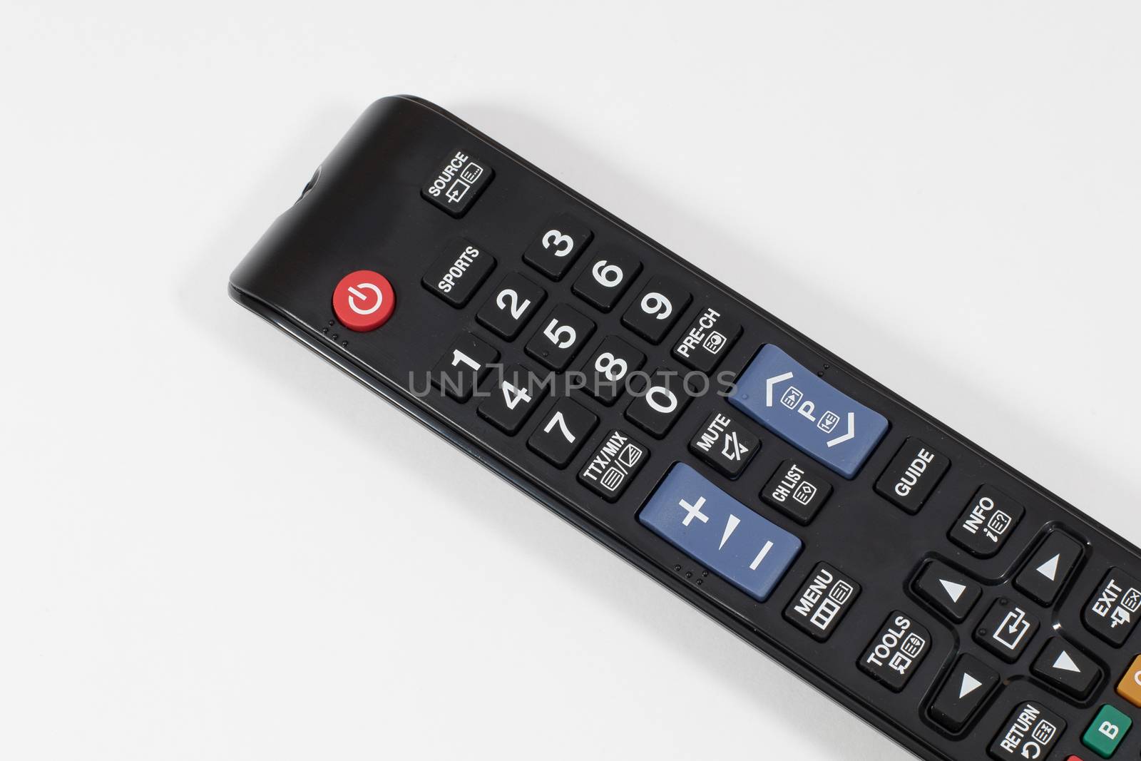 View of a TV remote Control