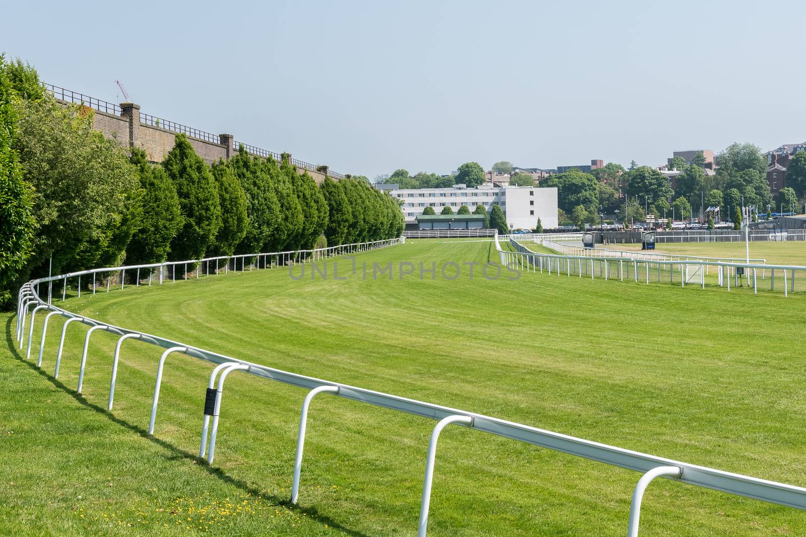 CHESTER, UNITED KINGDOM - June 04, 2016: Section of the horse racing track at Chester. June 04 2016.