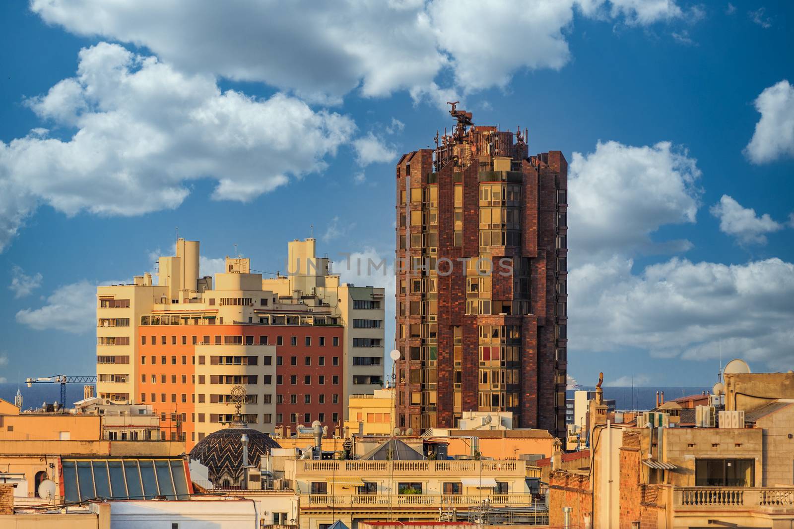 Modern Barcelona Buildings under Nice Skies by dbvirago