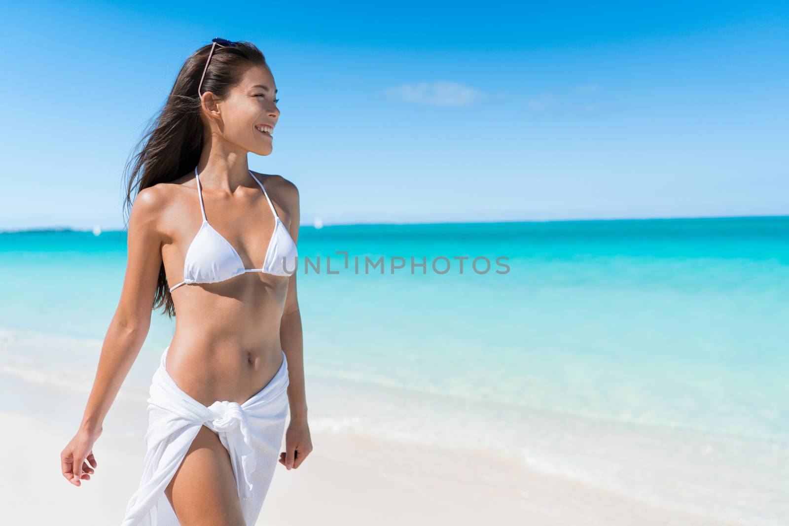 Bikini vacation woman relaxing in beach wear by Maridav