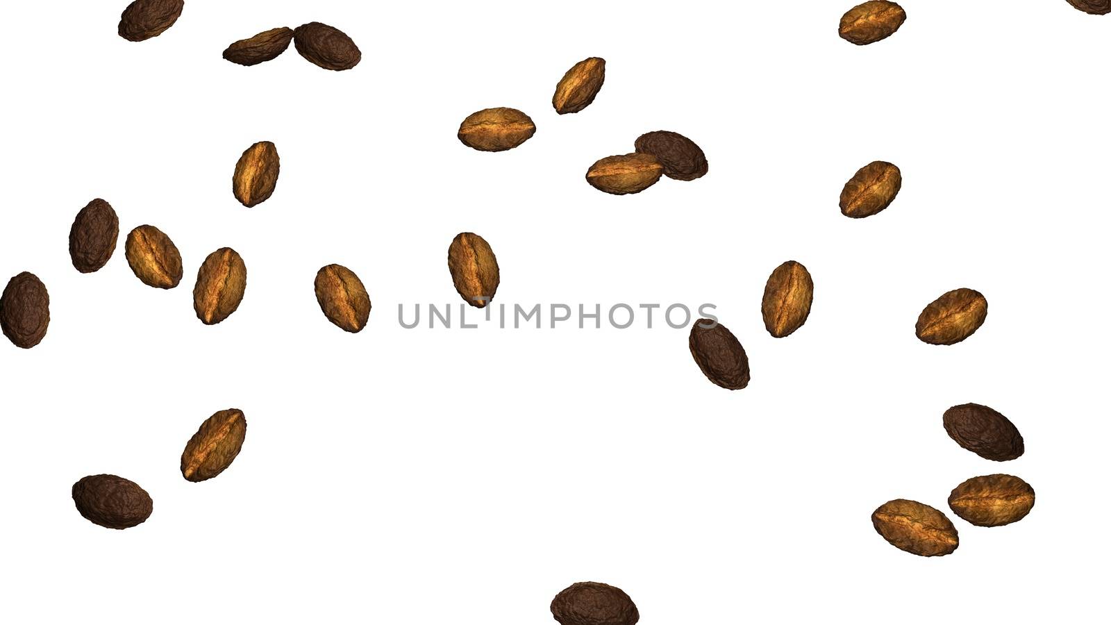 Roasted coffee beans background with copy space for text and advertisements. by Photochowk