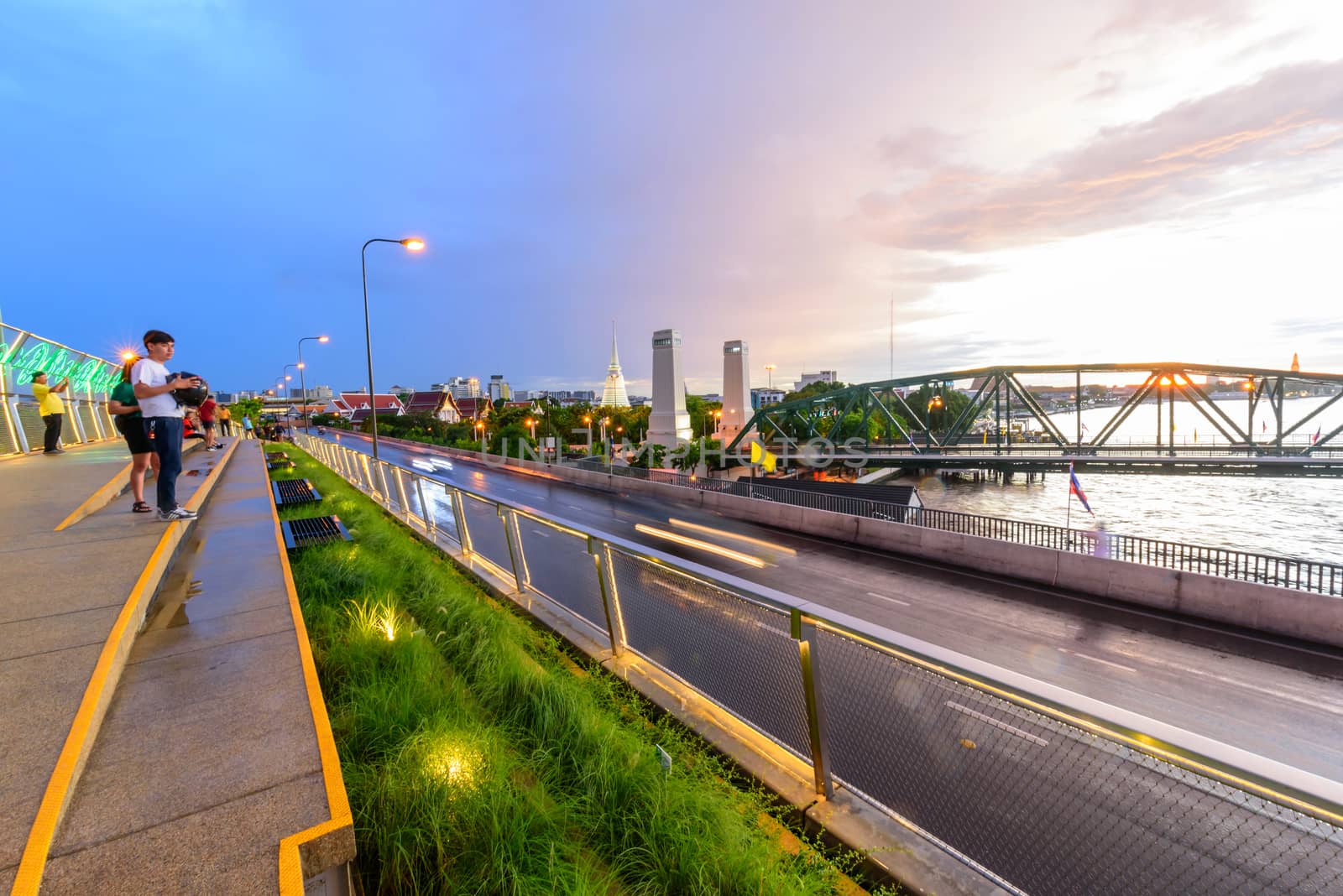 Chao Phraya Sky Park new public park in Bangkok, Thailand by rukawajung