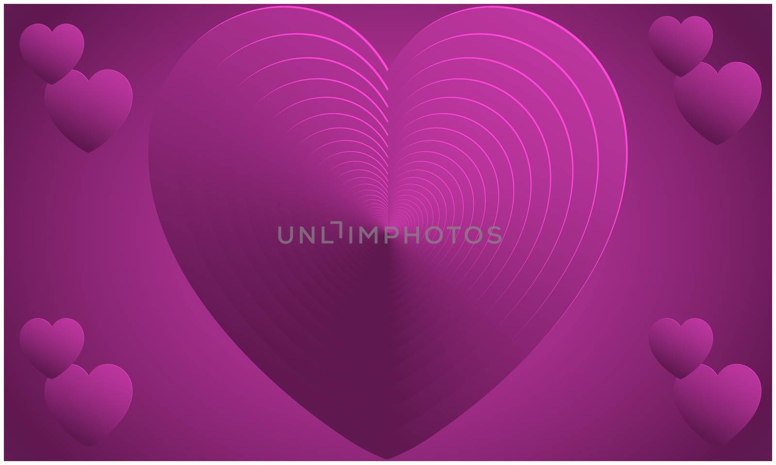 Abstract Design of heart on valentine backgrounds