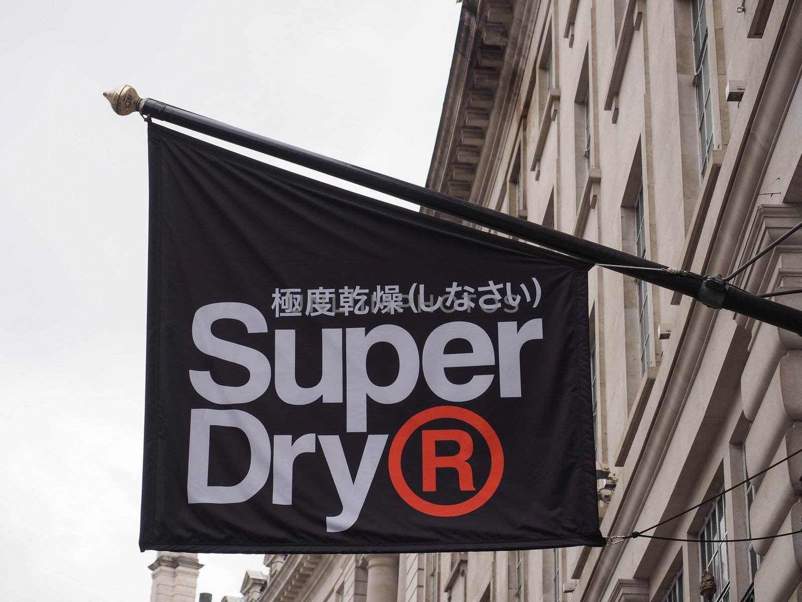 LONDON, UK - CIRCA SEPTEMBER 2019: Superdry sign