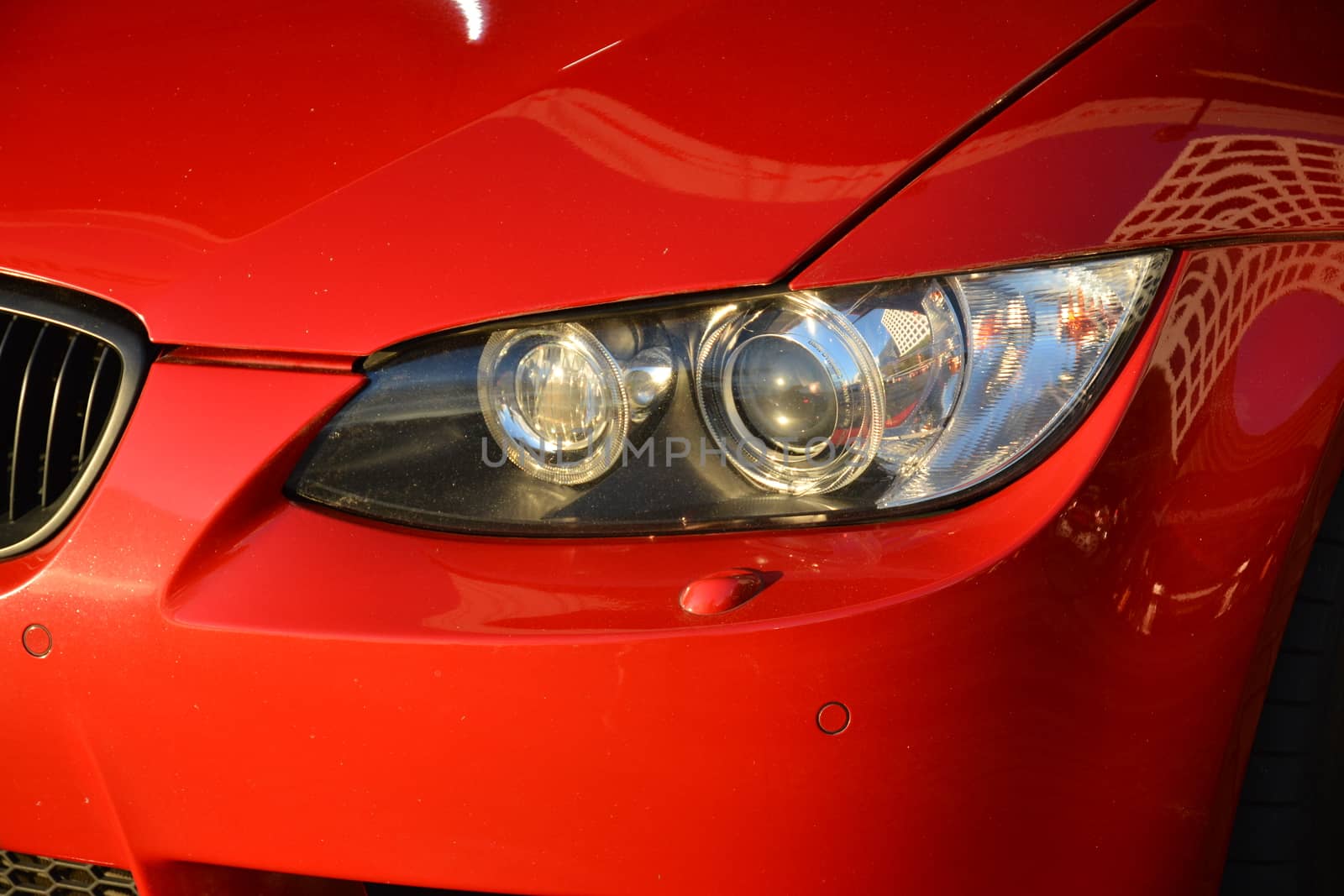 PASAY, PH - DEC 8 - BMW car headlight at Bumper to Bumper car show on December 8, 2018 in Pasay, Philippines.