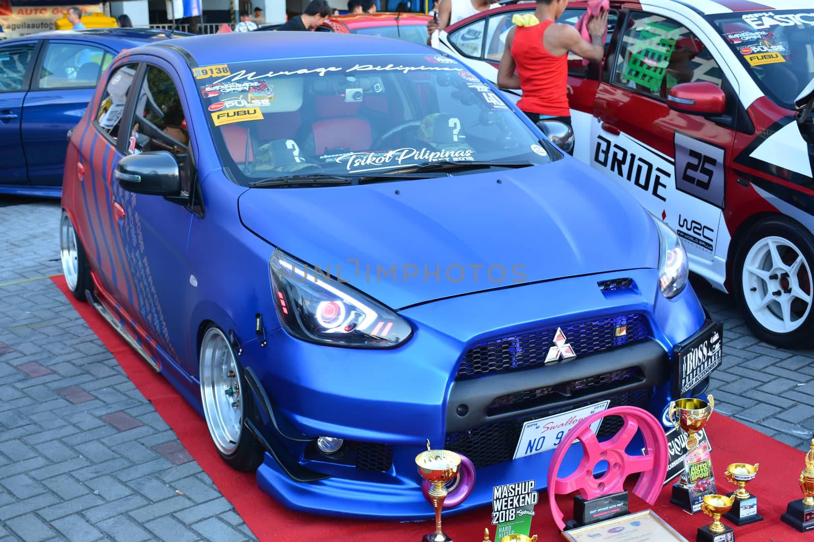 PASAY, PH - DEC 8 - Mitsubishi mirage at Bumper to Bumper car show on December 8, 2018 in Pasay, Philippines.