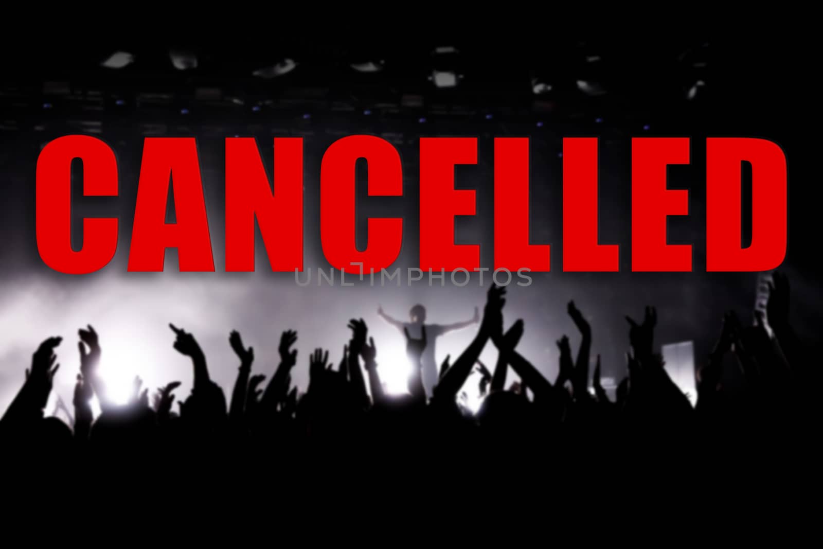 Event cancellation concept with a large number of viewers