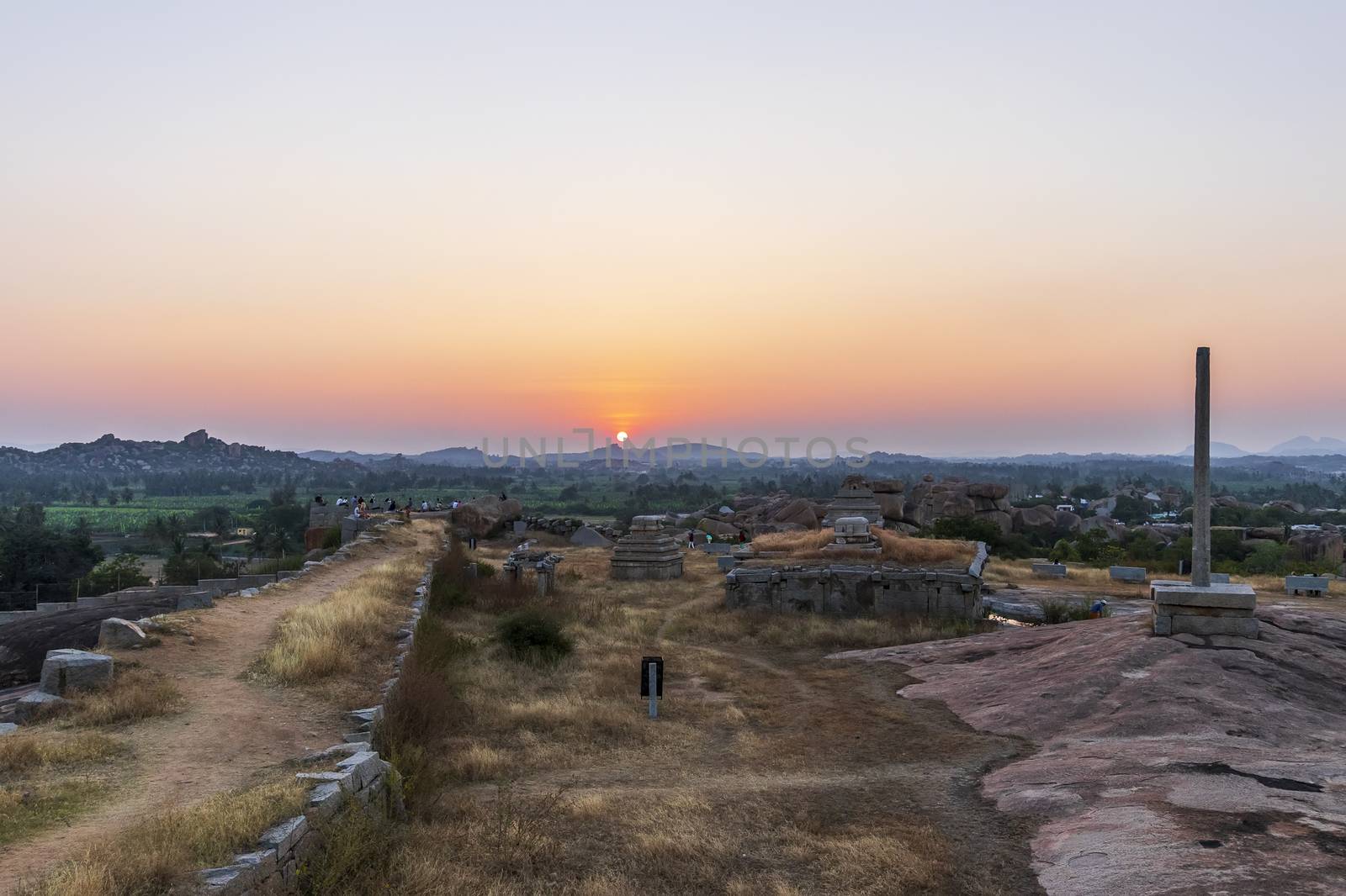 Sunset in Humpi, state Karnataka, India. by Eugene_Yemelyanov