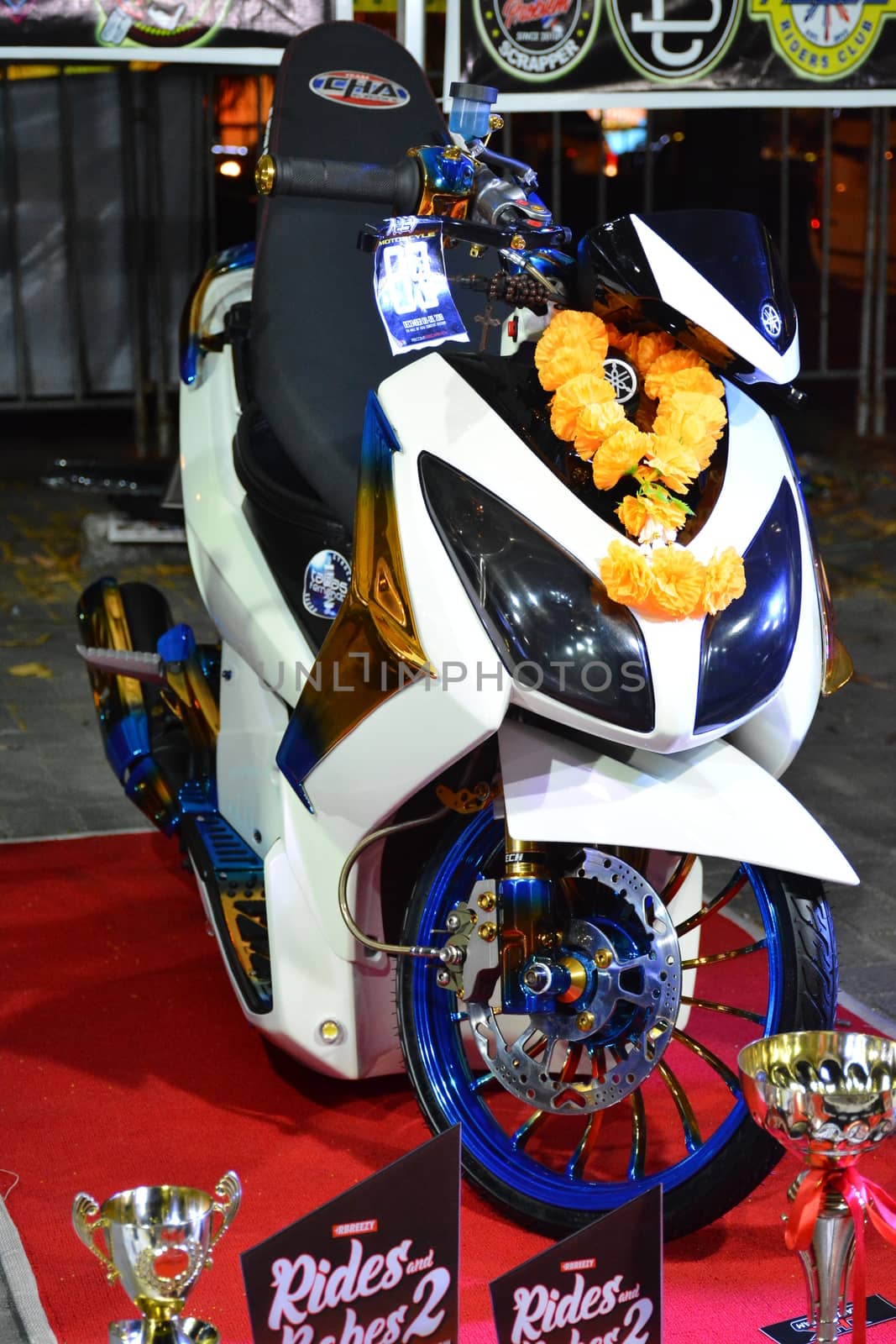 PASAY, PH - DEC 8 - Yamaha motorcycle at Bumper to Bumper car show on December 8, 2018 in Pasay, Philippines.