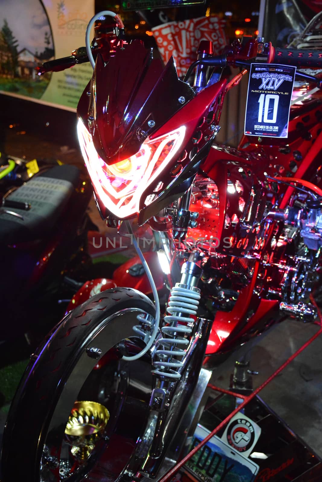 Customized motorcycle at Bumper to Bumper car show in Pasay, Phi by imwaltersy