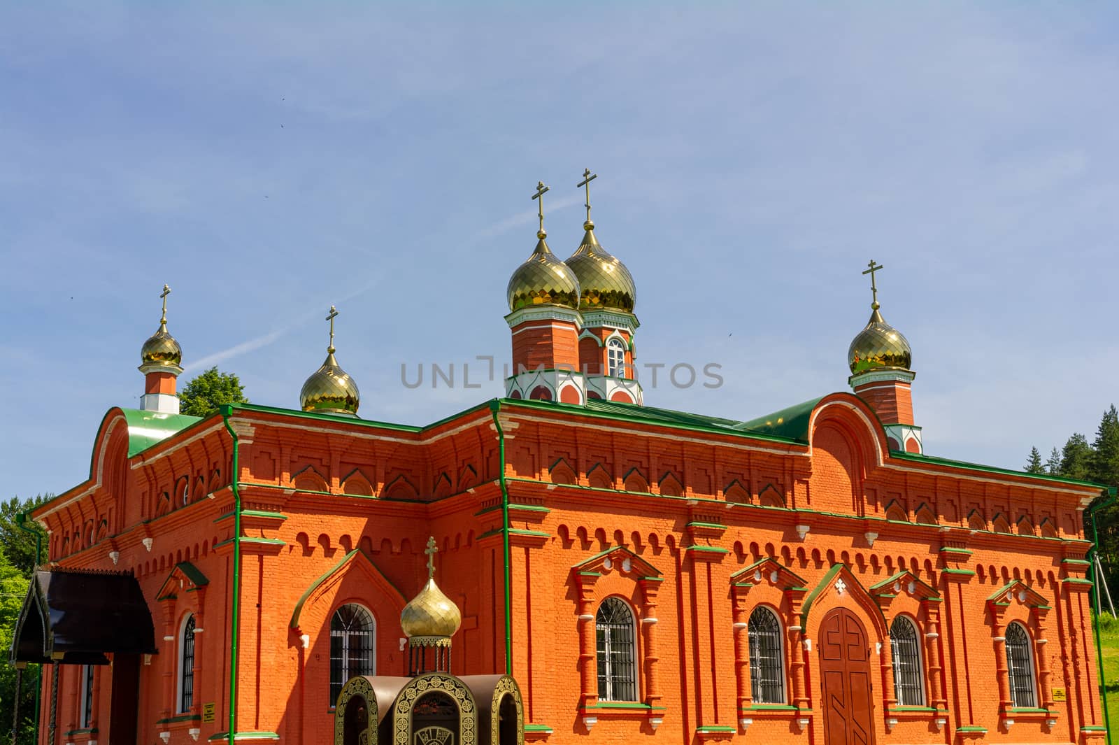 Makaryevskaya church on the territory of the Holy Vvedensky Makaryevsky Zhabyn Monastery, summer