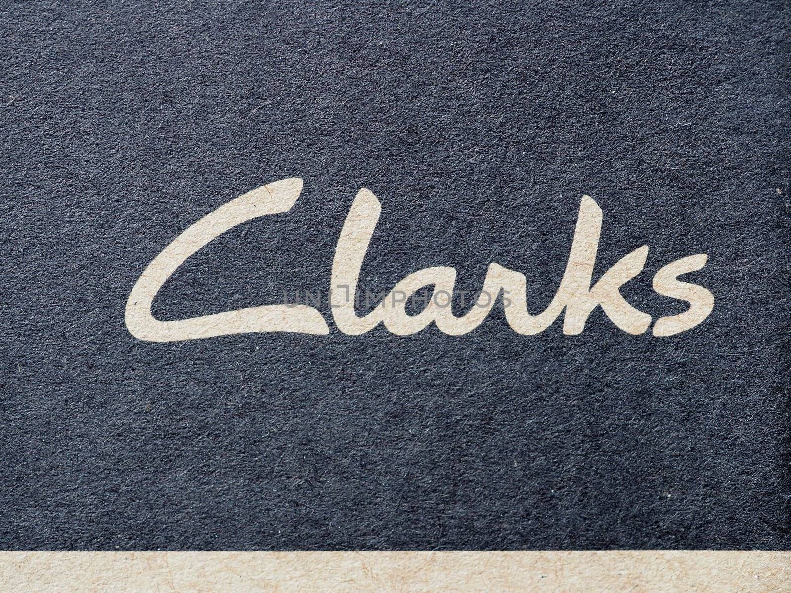 LONDON - DEC 2019: Clarks sign by claudiodivizia