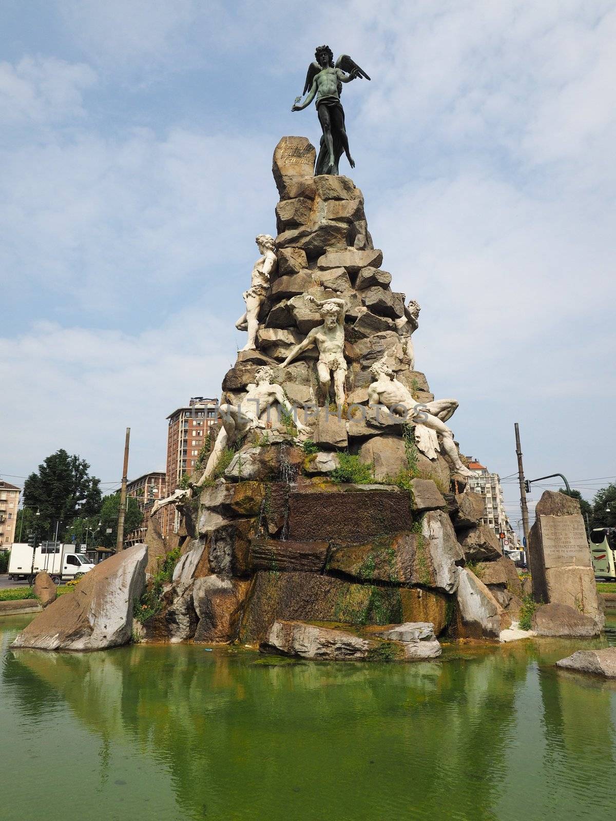 Traforo del Frejus statue in Turin by claudiodivizia