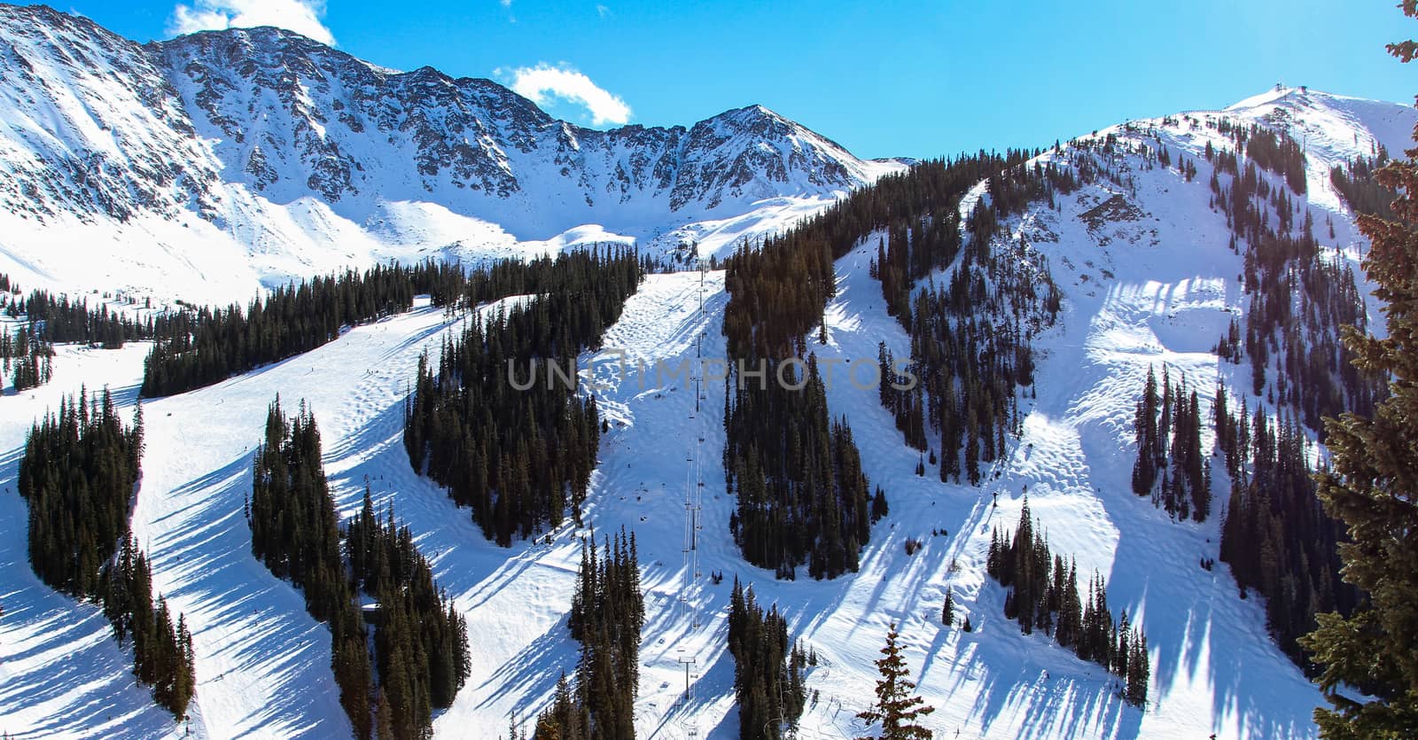 Colorado Ski Slopes on a Bright Sunny Day by kreativepics
