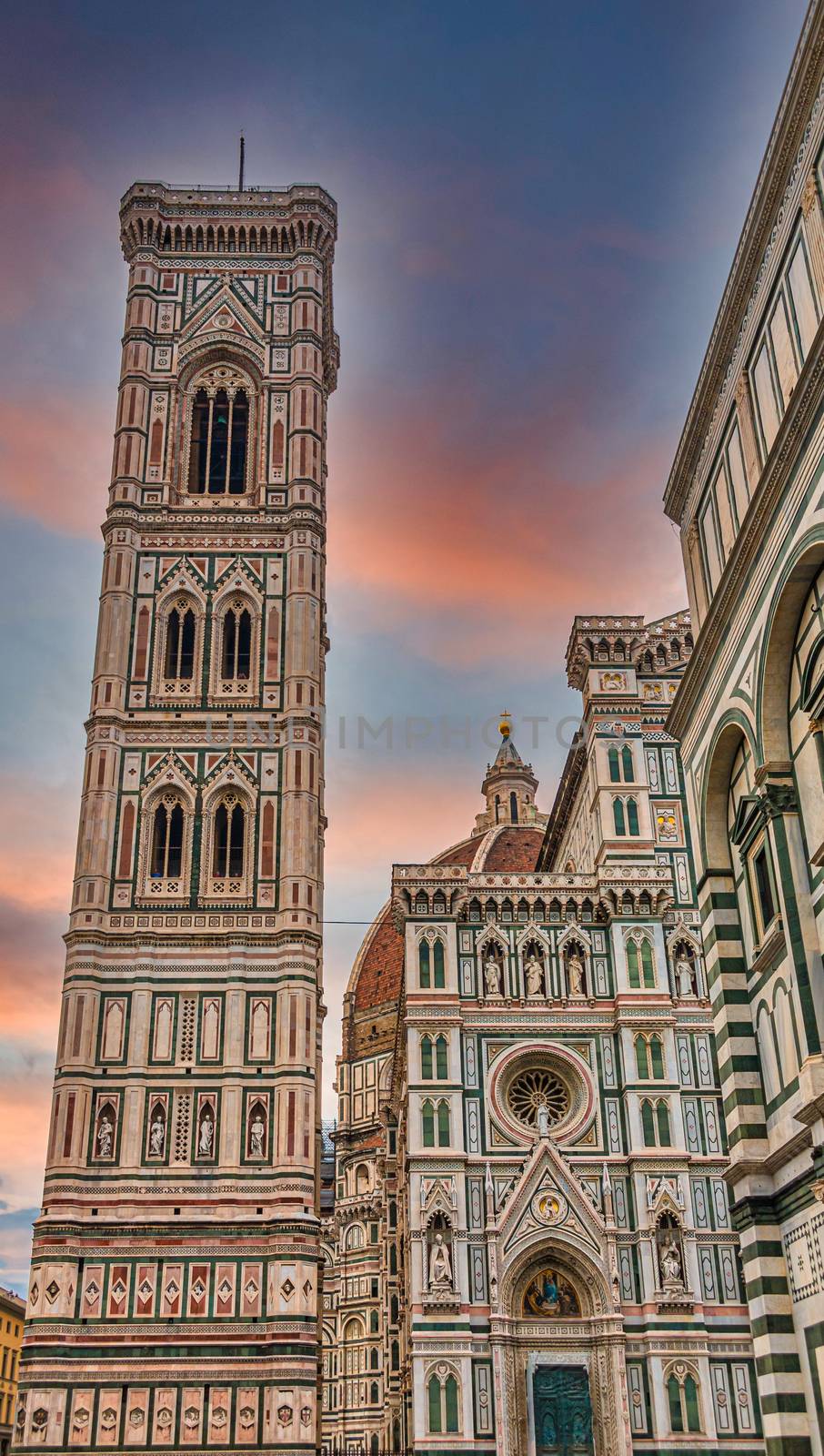 Bell Tower of Il Duomo at Dusk by dbvirago