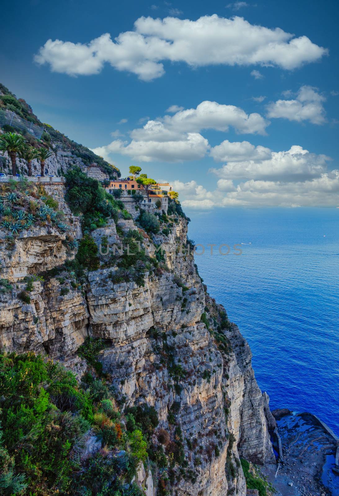 Italian Villa on the Cliffs Overlooking the Amalfi Coast by dbvirago