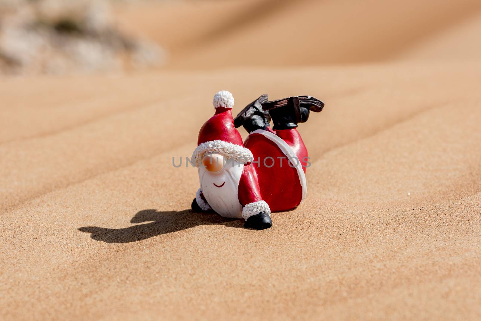 Santa Claus figurine in the dunes by GABIS