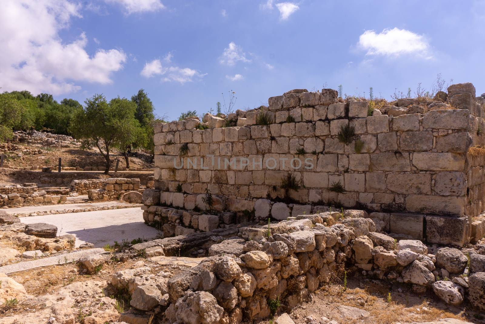 Excavations in archaeology park of Samaria settlement by javax