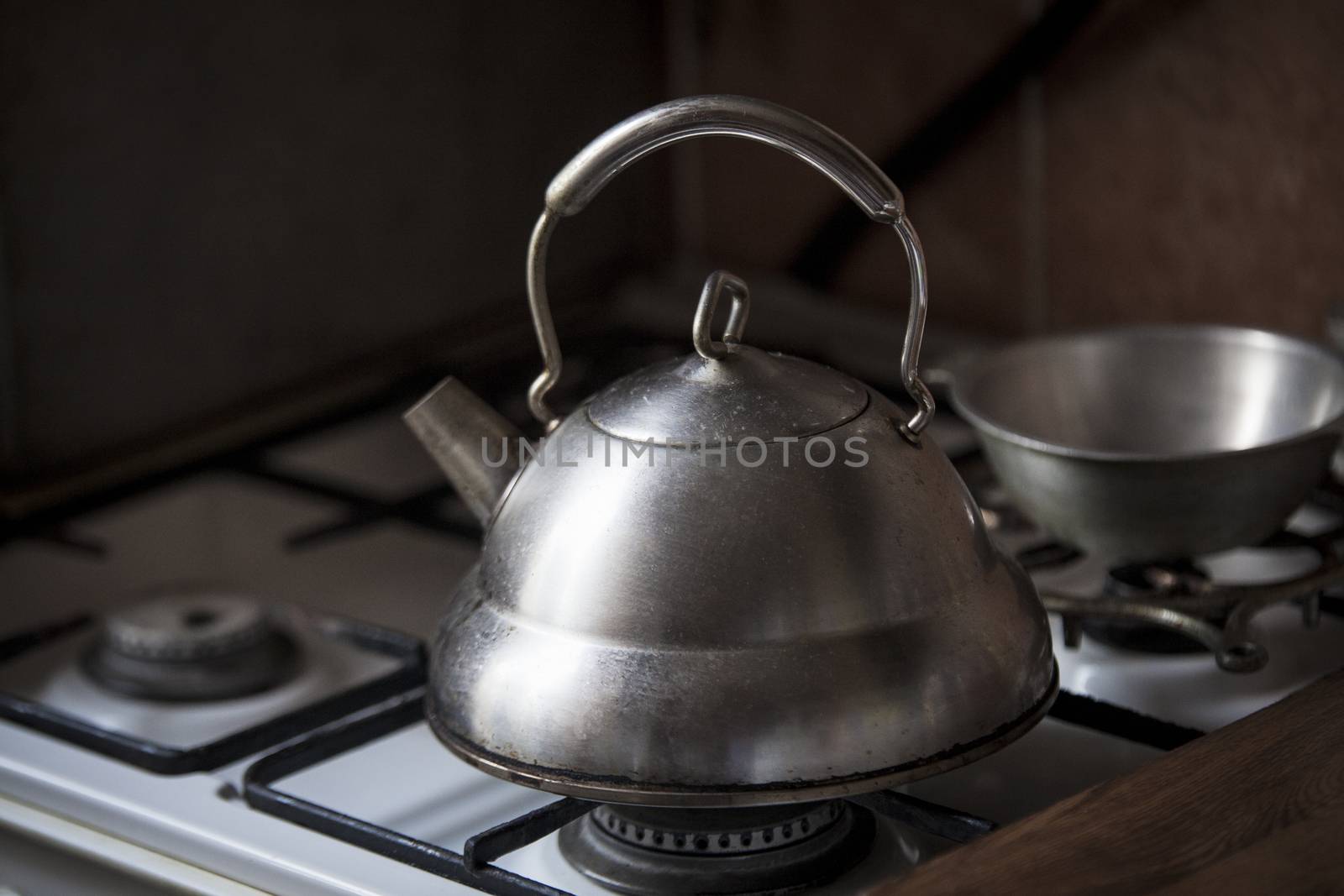Metal teapot by snep_photo