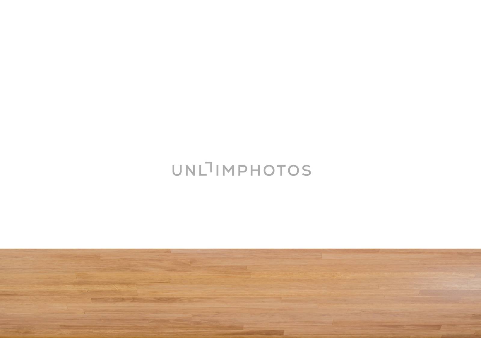 old wooden shelf with shadow use for put your products or something isolated on white background.