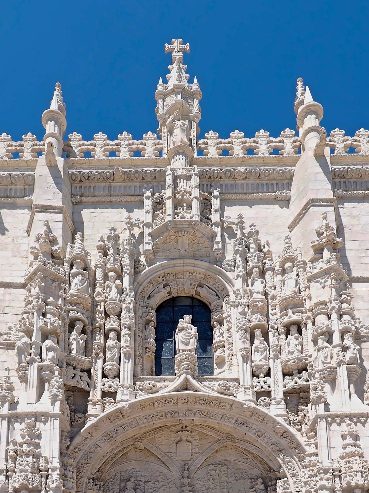 Mosteiro dos Jeronimos in Belem in Lisbon, historic monastery in Portugal that belongs to Unesco world heritage