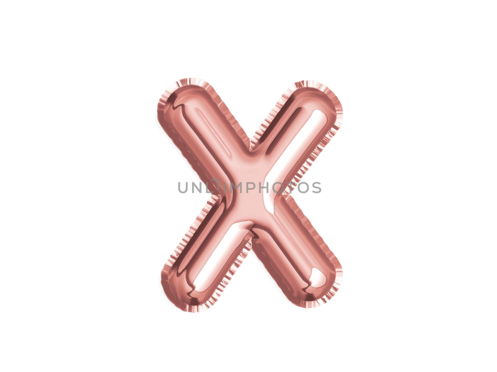 Rose gold pink alphabet X air balloon decoration for baby shower by cougarsan