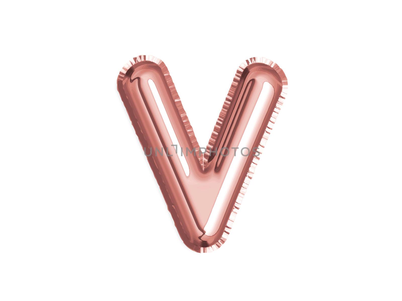 The rose gold pink alphabet V air balloon decoration for baby shower birthday celebrate party