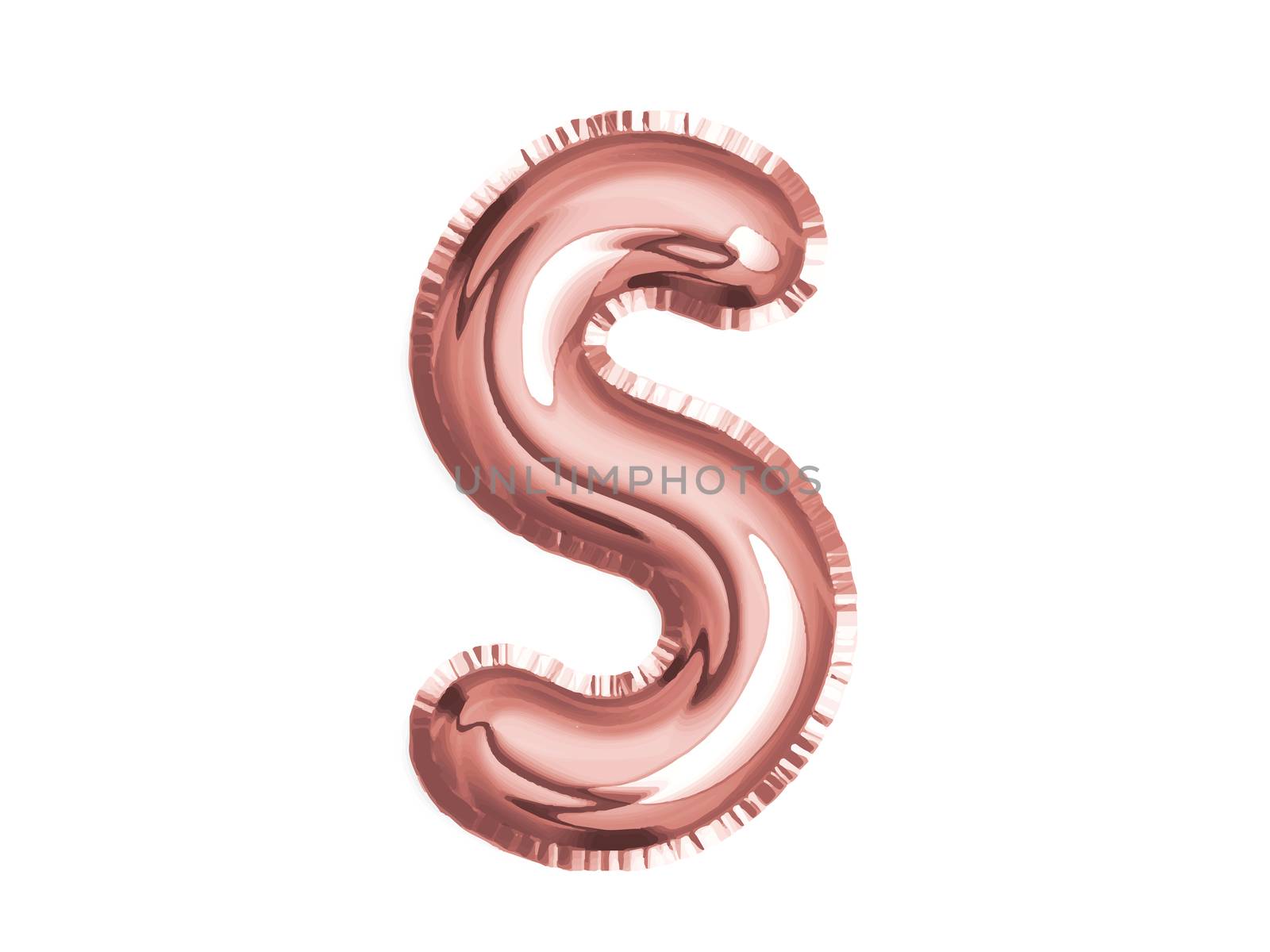 Rose gold pink alphabet S air balloon decoration for baby shower by cougarsan