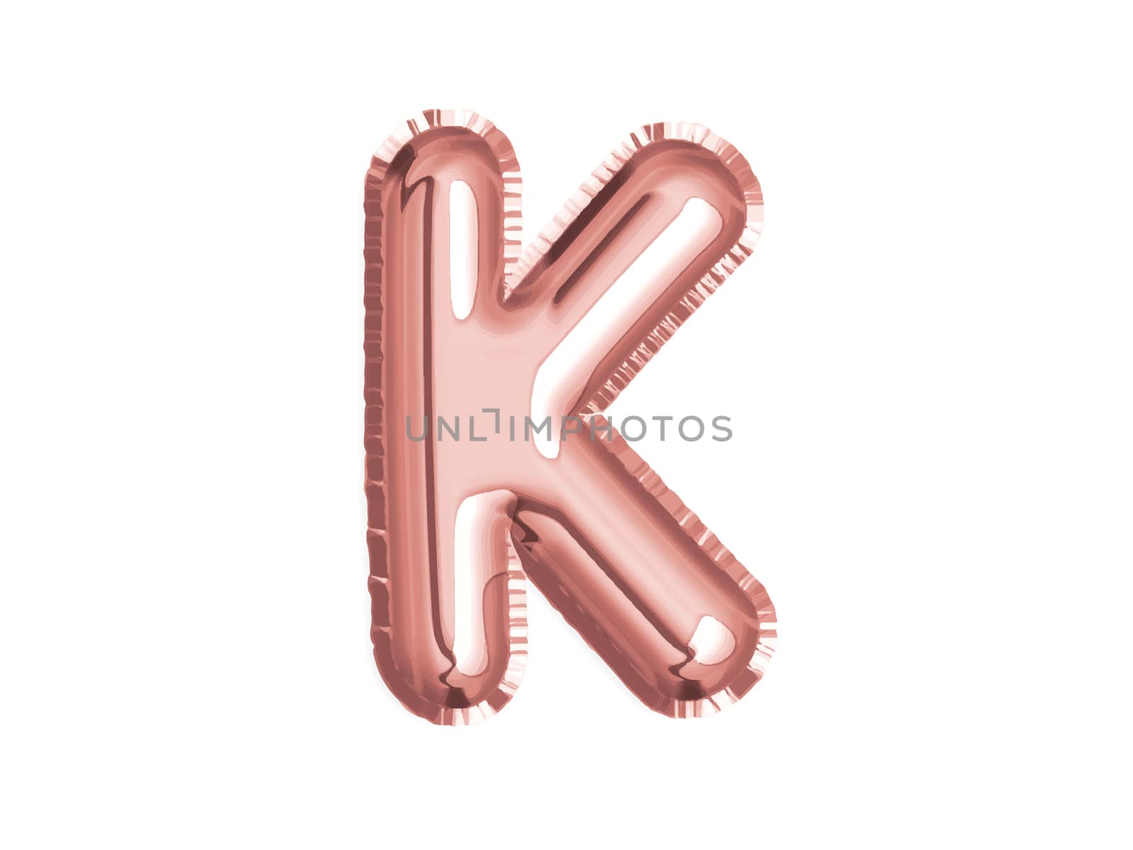 The rose gold pink alphabet K air balloon decoration for baby shower birthday celebrate party