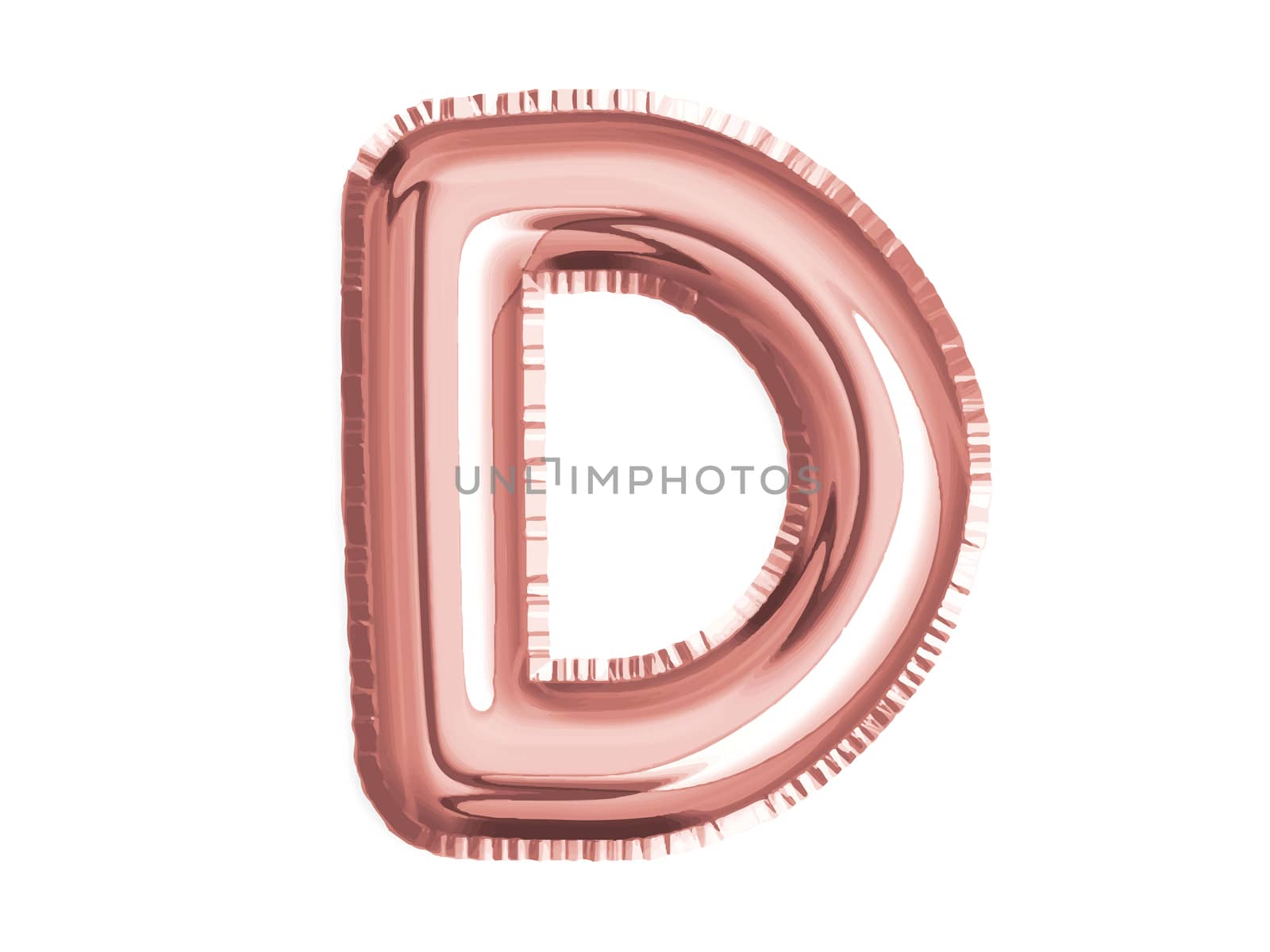 Rose gold pink alphabet D air balloon decoration for baby shower by cougarsan