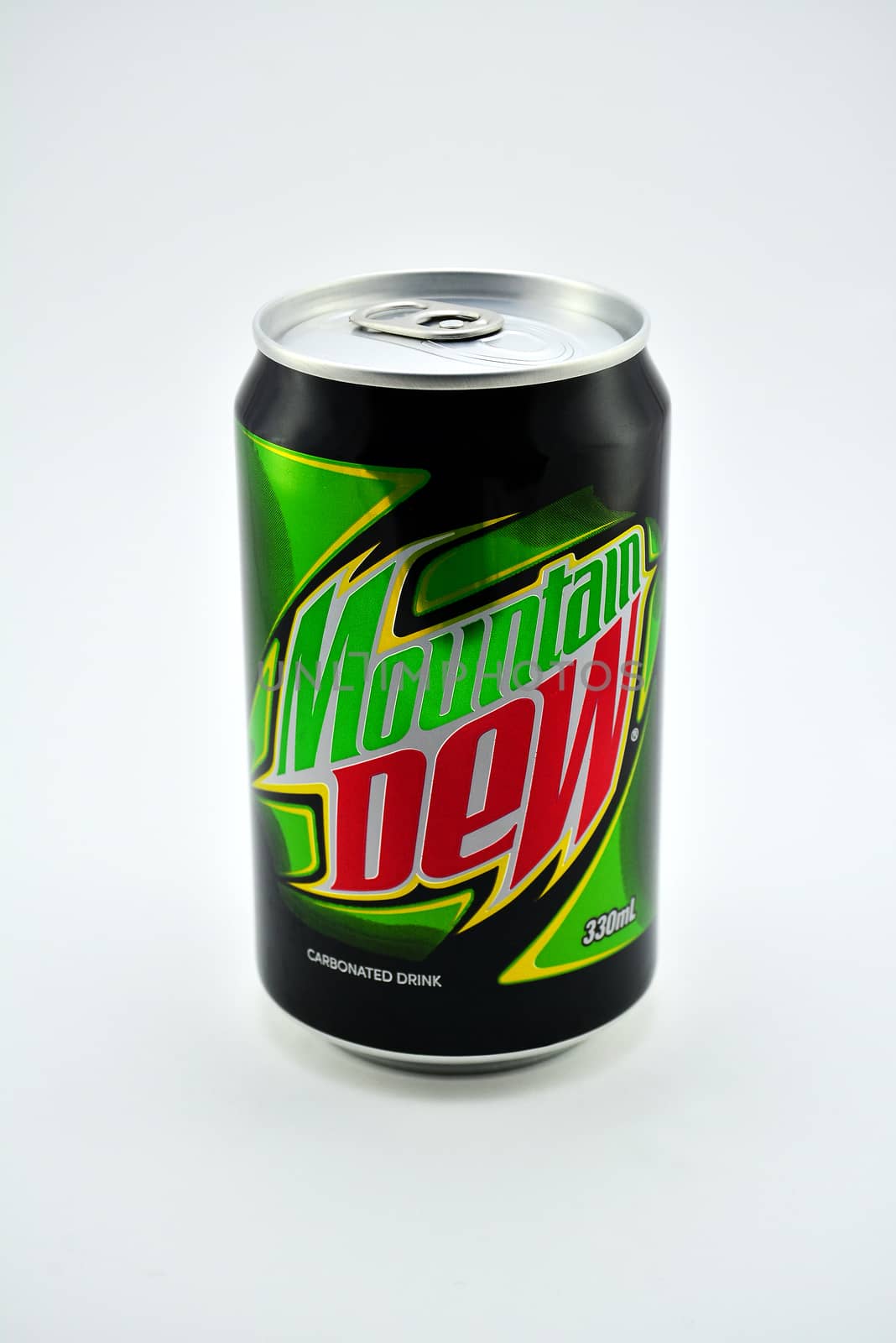 MANILA, PH - JULY 10 - Mountain dew softdrink can on July 10, 2020 in Manila, Philippines.