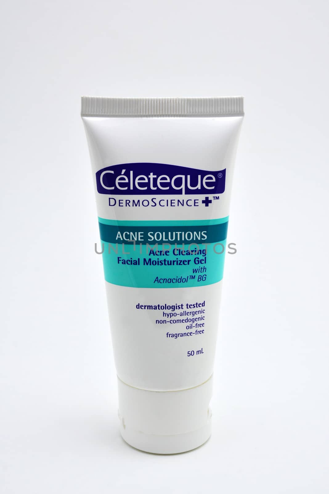 MANILA, PH - JULY 10 - Celeteque acne solutions acne clearing facial moisturizer gel on July 10, 2020 in Manila, Philippines.