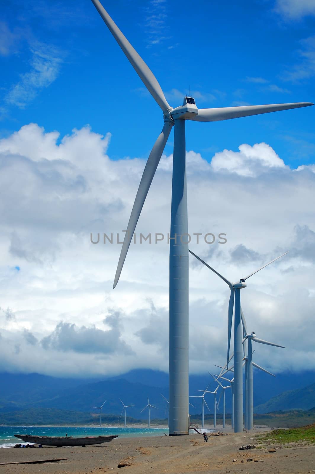 Bangui Wind Farm windmills in Ilocos Norte, Philippines by imwaltersy