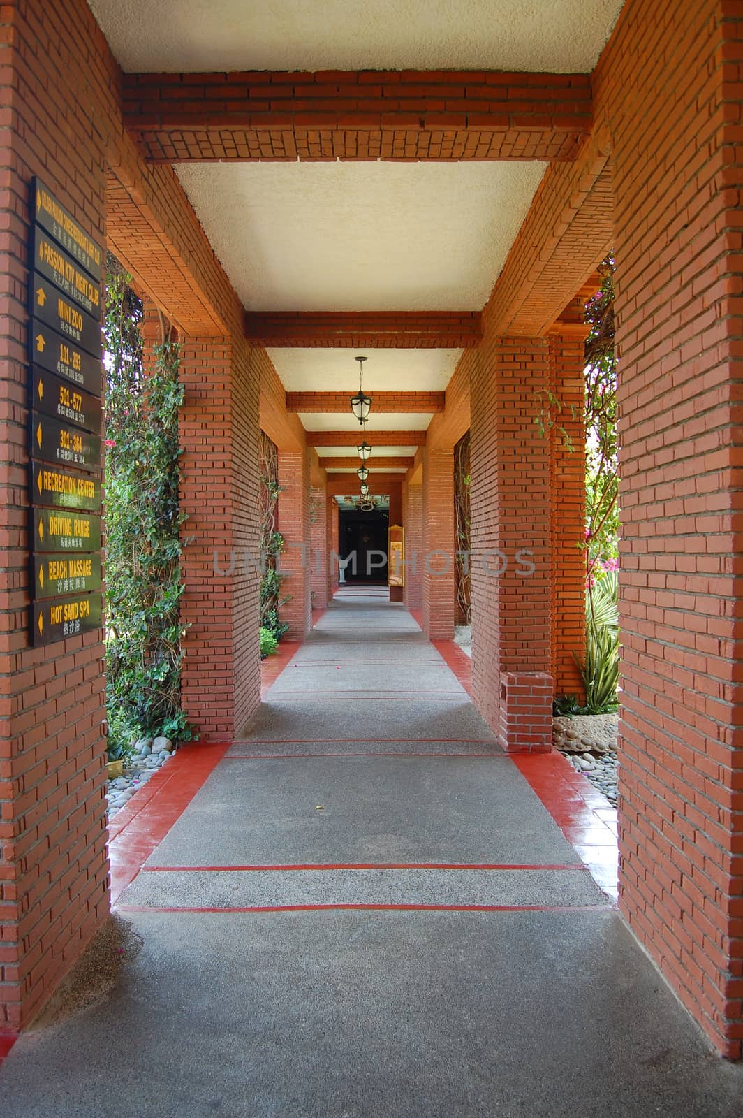 ILOCOS NORTE, PH - APR. 8: Corridor at Fort Ilocandia Resort on April 8, 2009 in Ilocos Norte, Philippines.