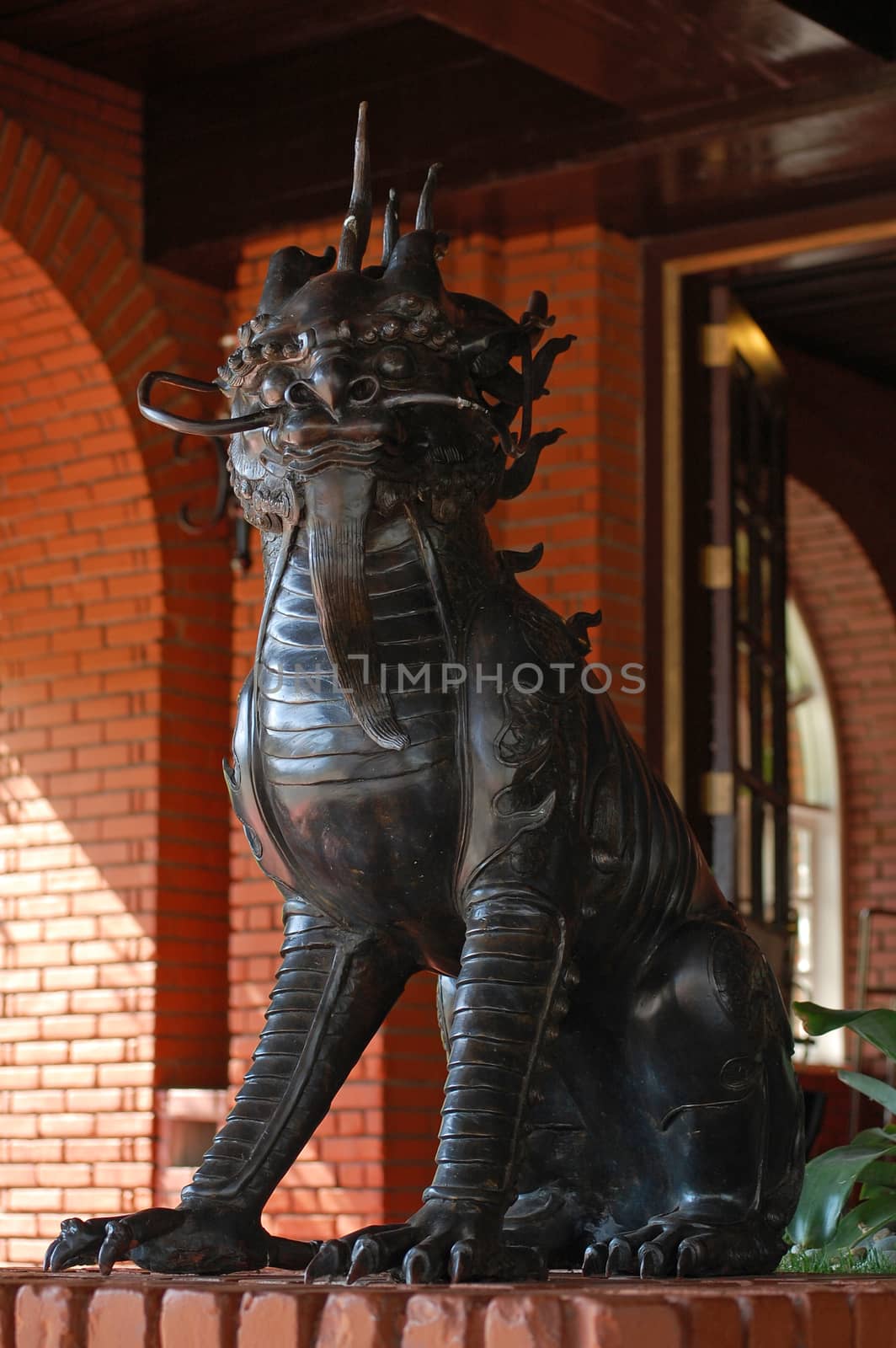 ILOCOS NORTE, PH - APR. 8: Dragon statue at Fort Ilocandia Resort on April 8, 2009 in Ilocos Norte, Philippines.