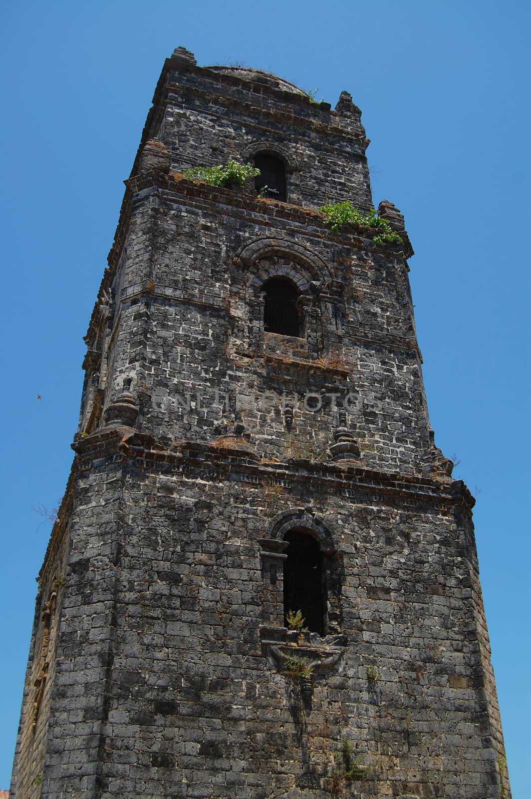 San Agustin Church of Paoay bell tower facade in Ilocos Norte, P by imwaltersy