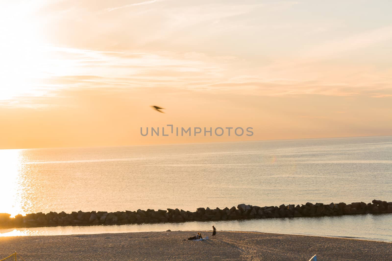 Sunset on the beach at the Baltic Sea
Motion blur intentional