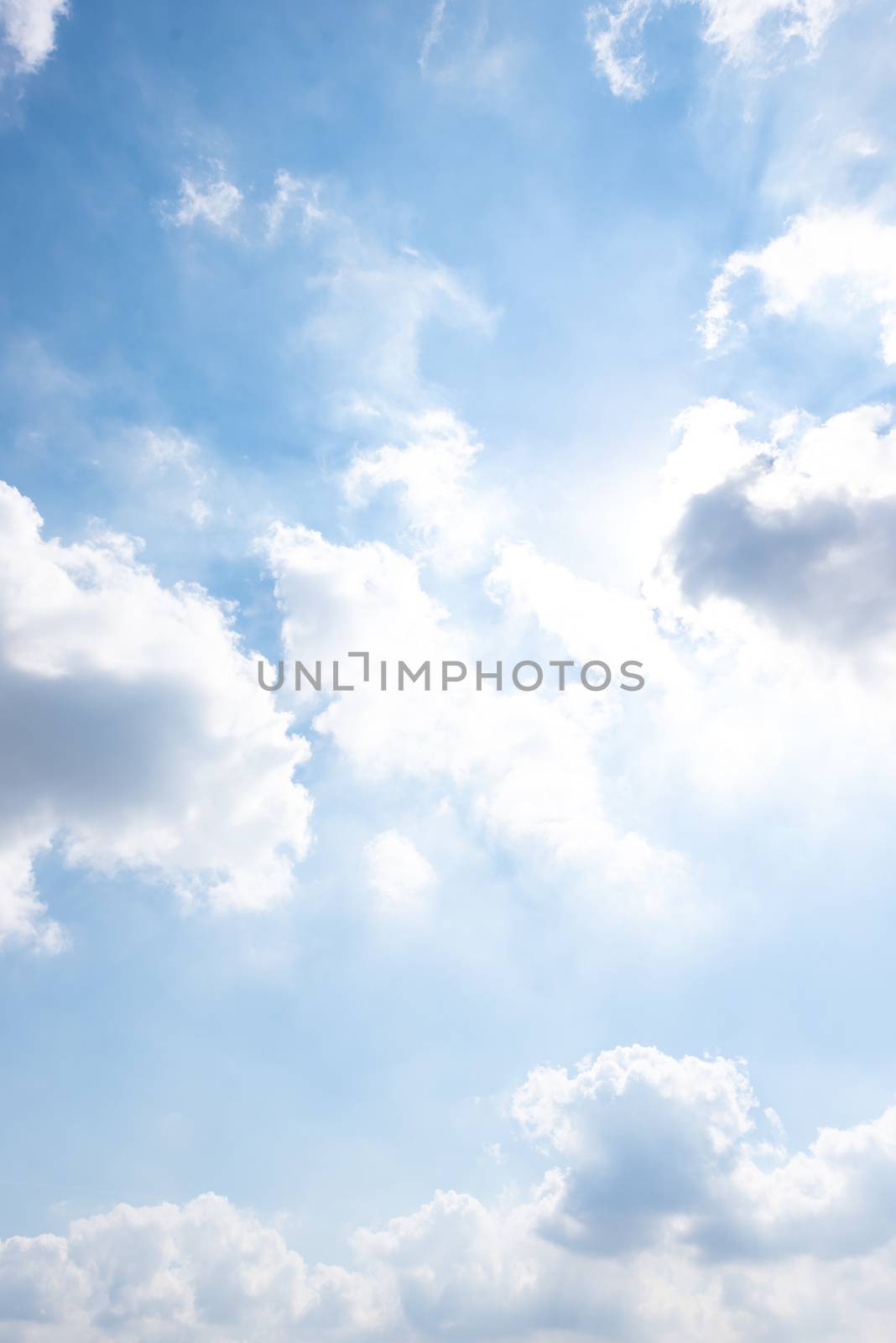 The nature of blue sky with cloud in the morning. by animagesdesign