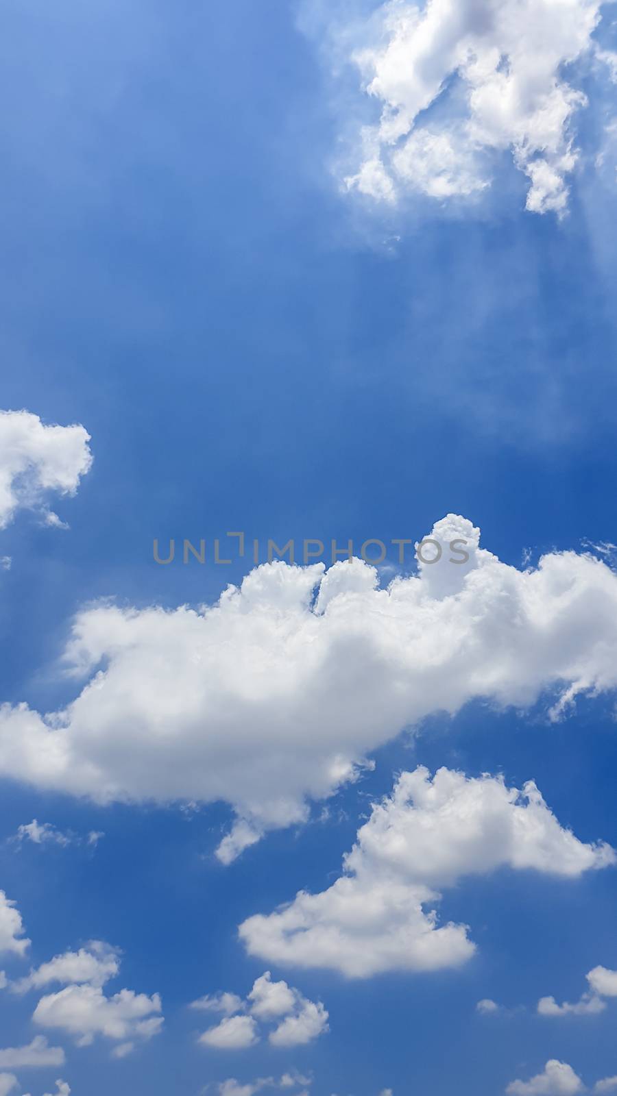 The nature of blue sky with cloud in the morning.