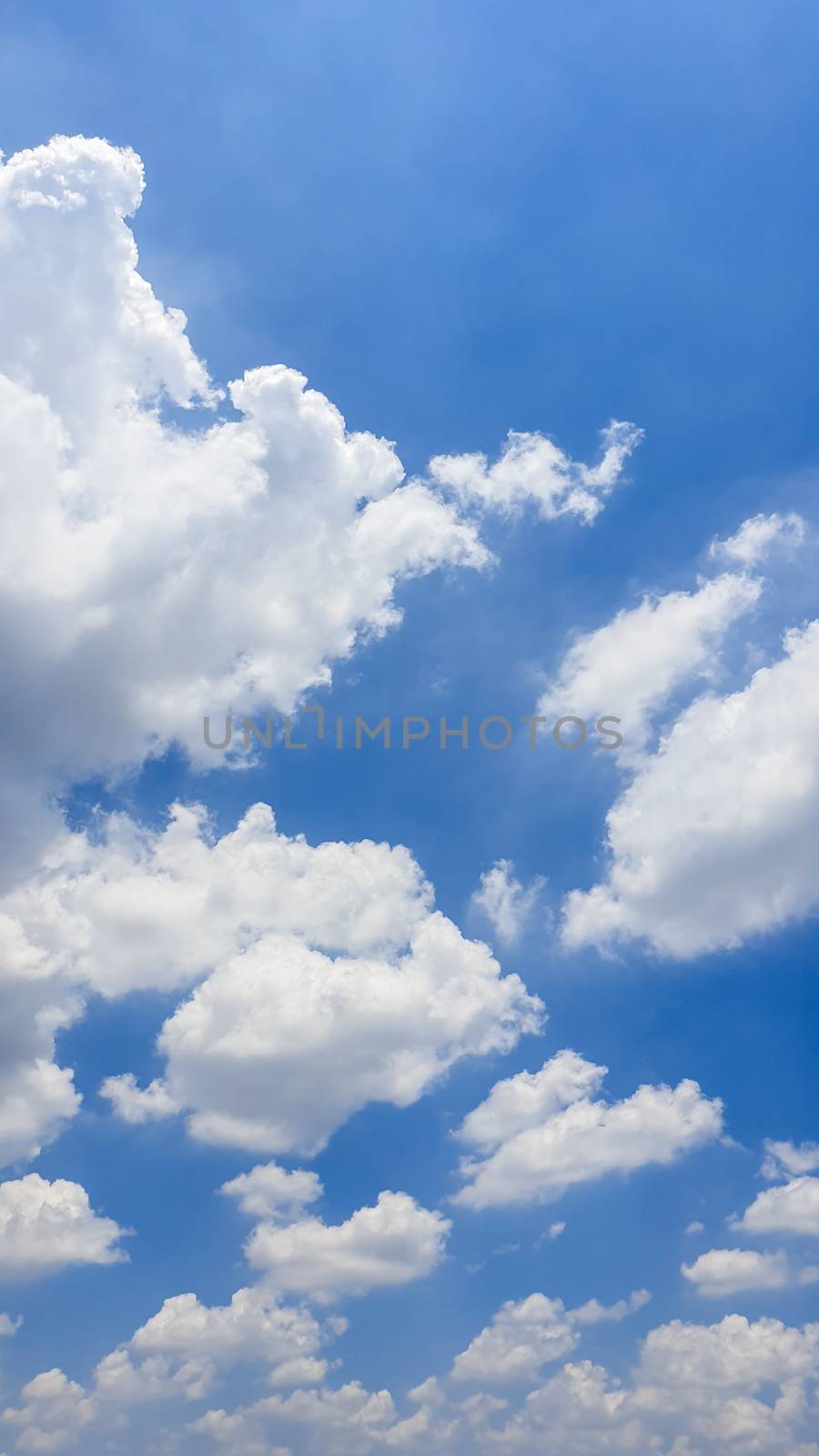 The nature of blue sky with cloud in the morning. by animagesdesign